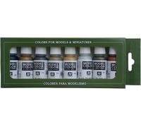 Vallejo 70118 Colorant pour modélisme ferroviaire bronze nickelé, laiton, gun gris métallisé, vieil or, or, argent, bronze