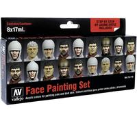 Vallejo 70119 Colorant pour modélisme ferroviaire couleur chair, rose clair, rouge-gris, noir/rouge, beige, violet, sable jaune (mat), noir signal (satiné mat)