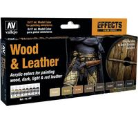 Vallejo 70182 Colorant pour modélisme ferroviaire sable, ocre, marron-orange, terre (mat), chocolat, bois, gris, noir 8 pc(s)