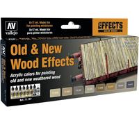 Vallejo 71187 Colorant pour modélisme ferroviaire marron clair, mordoré, sable, bois, gris béton, sable gris, gris foncé satiné 8 pc(s)