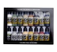 Vallejo 71191 Colorant pour modélisme ferroviaire blanc, gris mat, vert foncé,