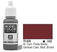 Vallejo acrylic model color - german cam medium brown - val826 vall-70826 G