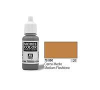 Vallejo Peinture acrylique Model Color Beige (Peau moyenne) Mat 18 ml, auto-nivelante, Système BSL