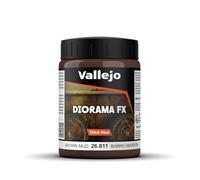 Vallejo Diorama FX Peinture Acrylique Barro Marron Réaliste 200ml pour Simuler Textures de Terrain, Terre, Neige, Eau et Boue pour Maquettes et Modélisme.