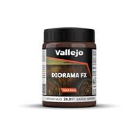 Vallejo Diorama FX Peinture Acrylique Barro Marron Réaliste 200ml pour Simuler Textures de Terrain, Terre, Neige, Eau et Boue pour Maquettes et Modélisme.