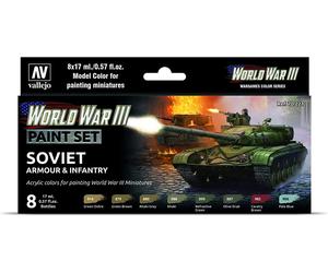 Vallejo- Farb-Set, Sowjetische Panzerung Und Infanterie, Wwiii Accessoire Pour Modélisme, 070221, Divers-Générique