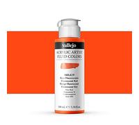 Vallejo : Fluid Artist Acrylic Paint : 100ml : Fluorescent Red