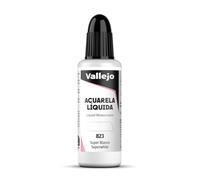 Vallejo Liquid Aquarelle 33823 Superwhite 32ml Peinture Aquarelle Super Blanche