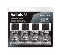 Vallejo Metal Color Set Aluminium Dope Wwi Et Débuts Wwii. 4 Flacons.-Vallejo