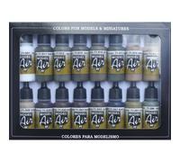 Vallejo Model Air 71190 Wwii, Set 16 Peintures 17ml Aérographe, Teintes Allemand