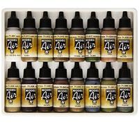Vallejo Model Air Extreme Lot de 16 pots de peinture acrylique pour aérographe Couleurs assorties 17 ml Rouge