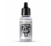Vallejo Model Air Flacon de peinture acrylique 17 ml Metallic Aluminium