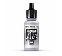 Vallejo Model Air Flacon de peinture acrylique 17 ml Metallic Steel
