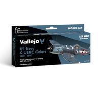 Vallejo Model Air Peinture acrylique – Lot de 8 US Navy/USMC pour aérographe – Fini mat