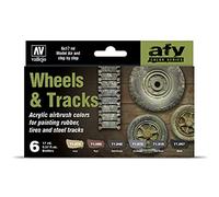 Vallejo Wheels and Tracks Model Air Set de 6 flacons d'air 17 ml