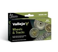 Createx Vallejo Model Air – Wheels and Tracks – Set 6 flacons 17 ml