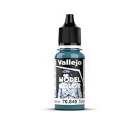 Vallejo Model Color Peinture Acrylique Bleu Turquoise Mat, 18 ml, Autonivelante, Système BSL pour Modélisme et Figurines.