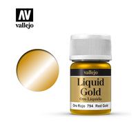 Vallejo Model Couleur Acrylic Paint Acrylique 70794 Liquid Rouge Or Alcohol
