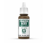 Vallejo Panzer ACES Peinture Acrylique 17 ML Boue foncée.