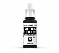 Createx Vallejo – Pot de peinture acrylique – Noir Brillant 170/861 – 17 ml