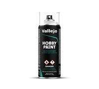 Vallejo Peinture en Spray Gris 400 Ml - Imprimante pour Modélisme et Maquettes - Fini Mat Autonivelant - Capa Base Aerosol avec 2 Diffuseurs