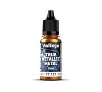 Createx Vallejo Peinture 123 Or Impérial – Effet métallique, Application au pinceau – Flacon 18 ml