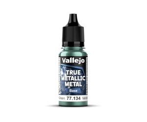 Vallejo Peinture Métallique DUSKEN GREEN 18 ml, Effet Métallique, Haute Couverture, Fini Doux et Homogène, Idéal pour Pinceau, Mélangeable pour Nouvelles Teintes