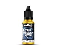 Vallejo Peinture Métallique Radiant Jaune 18 ml, Effet Métallique, Haute Couverture, Fini Doux et Homogène, Idéal pour Pinceau, Mélangeable pour Nouvelles Teintes