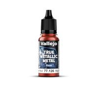 Vallejo Peinture Métallique Rouge Rubis 18 ml, Effet Métallique, Haute Couverture, Fini Lisse et Homogène, Idéal pour Pinceau, Mélangeable pour Nouvelles Teintes