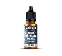 Vallejo Peinture Métallique True Metallic 163-18ml Aérographe, Couleur Or Impérial, Finition Homogène, Prêt à l'Emploi, Idéal pour Modélisme et Loisirs Créatifs