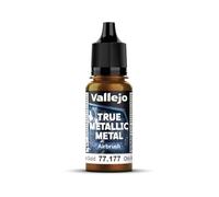 Vallejo Peinture Métallique True Metallic 177-18ML pour Aérographe, Couleur Arcane Gold, Finition Homogène, Idéale pour Modélisme et Loisirs Créatifs