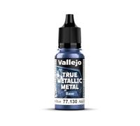 Vallejo Peinture Métallique Ultramarine Blue 18 ml, Effet Métallique, Haute Couverture, Fini Doux et Homogène, Idéal pour Pinceau, Mélangeable pour Nouvelles Teintes