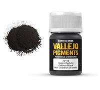 Vallejo Pigments 35 ml - Fumée de carbone, noir