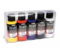 Createx Vallejo Peinture Premium Color – Lot de 5 couleurs bonbon – 60 ml