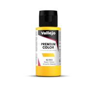 Vallejo Premium Color Peinture Acrylique Jaune Basique pour Aérographe - Haute Résistance aux Chocs et à la Manipulation - Série Premium