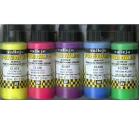 Createx Vallejo Premium Couleur fluo 60 ml – Lot de 5