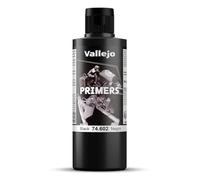Vallejo Primer de Surface Noir 200 Ml - Imprimé Acrylique Mat pour Aérographe - Séchage Rapide et Adhérence Optimale pour Figurines et Maquettes.