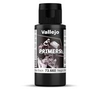 Vallejo Primers Peinture Acrylique Noir Brillant Séchage Rapide pour Aérographe, Modélisme et Figurines