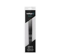 Createx Vallejo - Jeu de pinceaux Pro Modeler Design - Poils naturels - Tailles 0/1/2