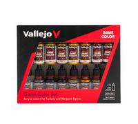 Vallejo Set De Couleurs New Game Cuir & Métal, 16 Flacons-Vallejo