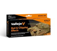 Vallejo Set de Peinture Acrylique Effets d'Oxydation et Vieillissement - 8 Couleurs Mat pour Aérographe - Flacons de 18 ml avec Compte-Gouttes.