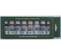 Vallejo Coffret de 8 pots de peinture acrylique métallique, couleurs assorties