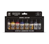 Vallejo Model Air Set de couleurs de peinture basic pour air brush - Couleurs assorties (Lot de 8)
