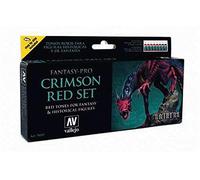 Createx Vallejo – Set de peinture Crimson Red – 8 x 17 ml