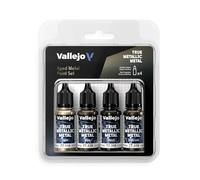 Createx Vallejo - Set de peinture métallique True Metallic Série BSL - 4 couleurs