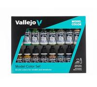 Vallejo Set de Peintures Acryliques Mate German Camouflage WWII. Kit de 16 Couleurs en Flacons Compte-gouttes de 18 ml pour Figurines et Modélisme.