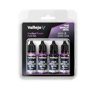 Createx Vallejo – Peinture True Metallic Metal – Set de couleurs Amethyst Purple