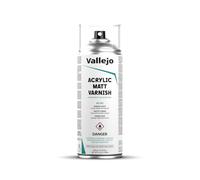 Vallejo Vernis Acrylique Mat 400 Ml - Protection Durable et Flexible pour Peintures Acryliques et Huiles - Vernis Transparent en Spray