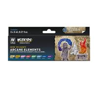 Acrylicos Vallejo- Kit de Peinture WizKids Arcane Elements, 8 x 8 ML modélisme, VAL80258, 8 ML (8er Pack)