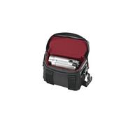 Hama Sac appareil photo Valletta taille 110 boîtier compact sangle rabat fermeture Noir/Rouge